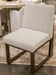 Radkin - Dining Upholstered Side Chair (Set of 2) - Off White / Brown – Chair Sets by Signature Design by Ashley® at Furniture Wholesale Plus , Nashville furniture store