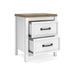 Kerisden - Two Drawer Night Stand - White / Brown – Accent Nightstands by Signature Design by Ashley® at Furniture Wholesale Plus , Nashville furniture store