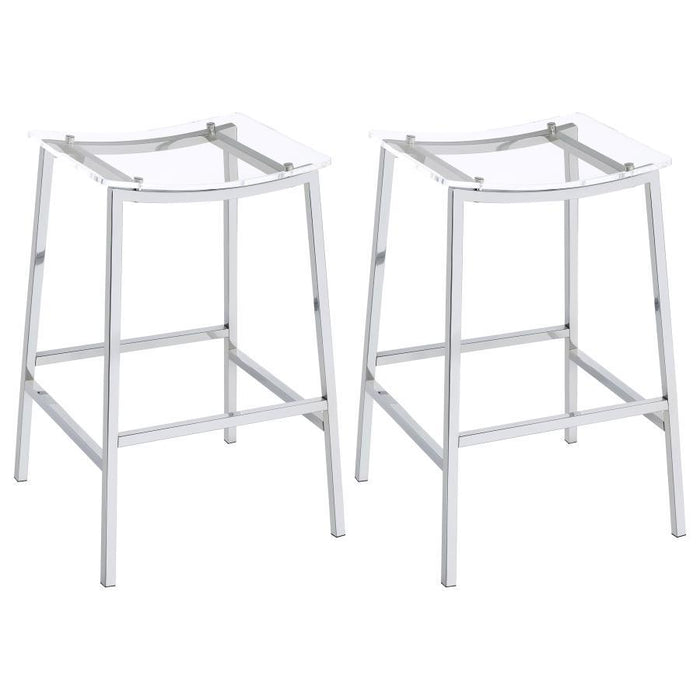 Jovani - Acrylic Backless Bar Stools (Set of 2) - Premium Stool Sets from Coaster Fine Furniture - Just $359! Shop now at Furniture Wholesale Plus  We are the best furniture store in Nashville, Hendersonville, Goodlettsville, Madison, Antioch, Mount Juliet, Lebanon, Gallatin, Springfield, Murfreesboro, Franklin, Brentwood