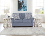 Carissa Manor - Loveseat - Denim – Stationary Loveseats by Benchcraft® at Furniture Wholesale Plus , Nashville furniture store