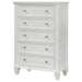 Sandy Beach - 5-drawer Chest – Accent Chests by CoasterEssence at Furniture Wholesale Plus , Nashville furniture store