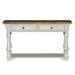 Morgan Creek - Sofa Table - Antique White / Wirebrushed Tobacco Accents – Sofa Tables by Liberty Furniture at Furniture Wholesale Plus , Nashville furniture store