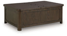 Breckington - Cocktail Table With Storage - Dark Brown – Cocktail Tables by Signature Design by Ashley® at Furniture Wholesale Plus , Nashville furniture store