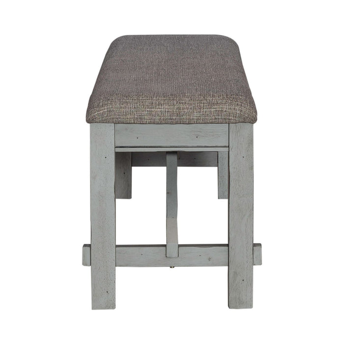 Newport - Dining Bench - Smokey Gray / Carbon Gray – Upholstered Benches by Liberty Furniture at Furniture Wholesale Plus , Nashville furniture store