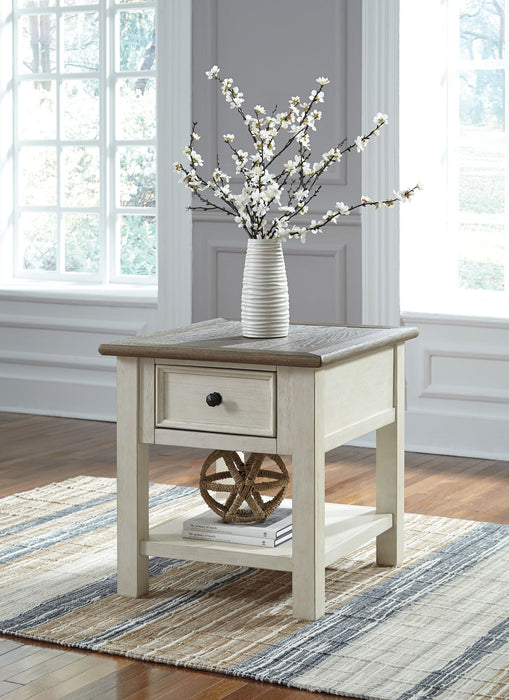 Bolanburg - Rectangular End Table - White / Brown / Beige – End Tables by Signature Design by Ashley® at Furniture Wholesale Plus , Nashville furniture store