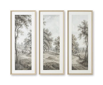 Dixonburg - Wall Art Set (Set of 3) - Taupe / Gray – Framed Print Sets by Signature Design by Ashley® at Furniture Wholesale Plus , Nashville furniture store