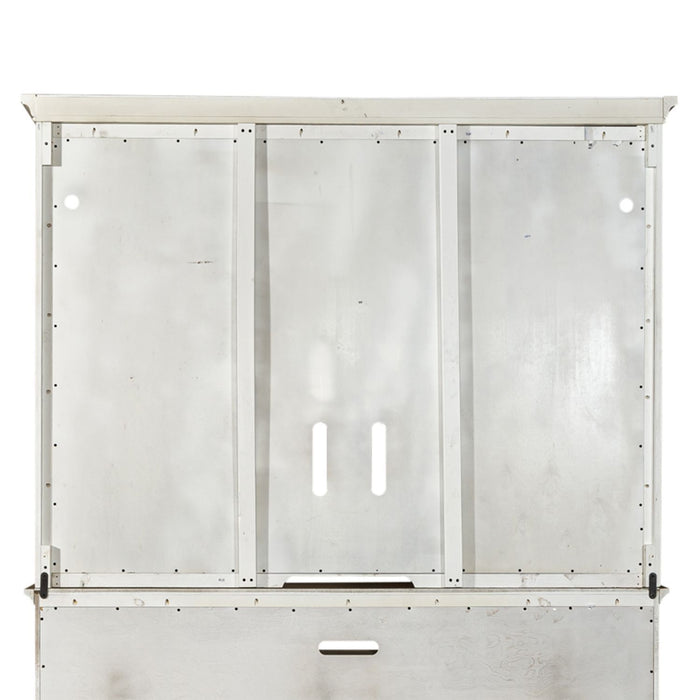 Farmhouse Reimagined - Entertainment Hutch - Antique White / Chestnut Tops – Hutches by Liberty Furniture at Furniture Wholesale Plus , Nashville furniture store