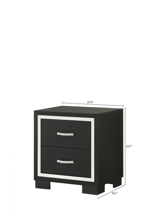 Gennro - Nightstand - Black – Accent Nightstands by Crown Mark at Furniture Wholesale Plus , Nashville furniture store