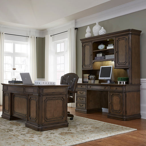 Amelia - 5 Piece Home Office Jr Executive Set - Antique Toffee – 5 Piece Home Office Sets by Liberty Furniture at Furniture Wholesale Plus , Nashville furniture store