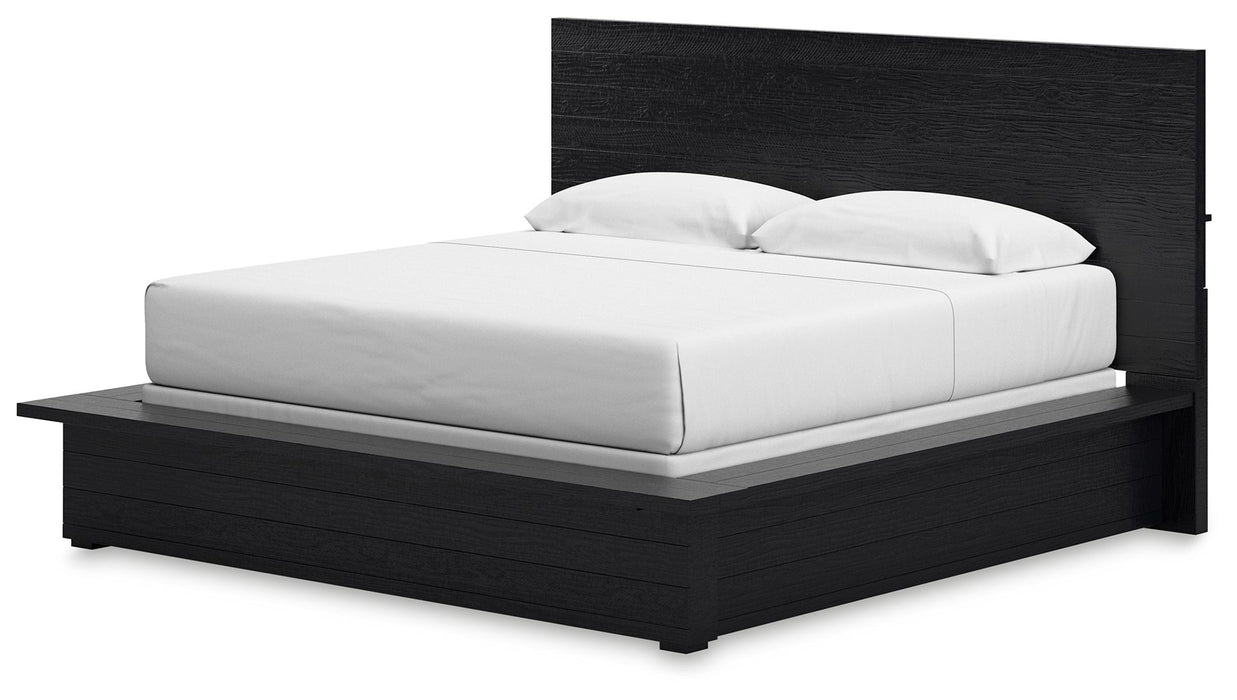 Londer - King Panel Bed - Black – Panel Beds by Millennium® by Ashley at Furniture Wholesale Plus , Nashville furniture store