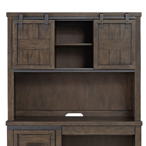 Thornwood Hills - Double Barn Door Hutch - Rock Beaten Brown – Hutches by Liberty Furniture at Furniture Wholesale Plus , Nashville furniture store