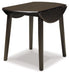 Hammis - Round DRM Drop Leaf Table - Dark Brown – Dining Tables by Signature Design by Ashley® at Furniture Wholesale Plus , Nashville furniture store