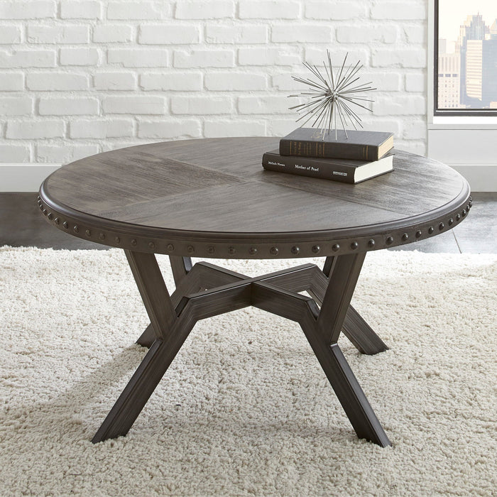 Alamo - Round Cocktail Table - Gray – Cocktail Tables by Steve Silver Furniture at Furniture Wholesale Plus , Nashville furniture store