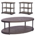Modern View - 3 Piece Table Set (1 Oval Cocktail Table 2 End Tables) - Gauntlet Gray – Table Sets by Liberty Furniture at Furniture Wholesale Plus , Nashville furniture store