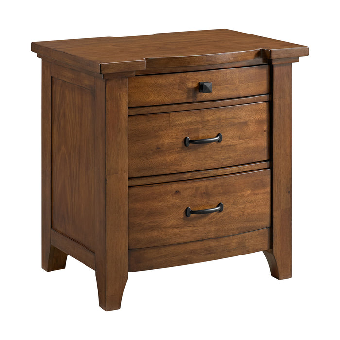 Gage - 3-Drawer Nightstand With USB And Power - Chestnut – Nightstands w/ Charging Stations by Elements International at Furniture Wholesale Plus , Nashville furniture store
