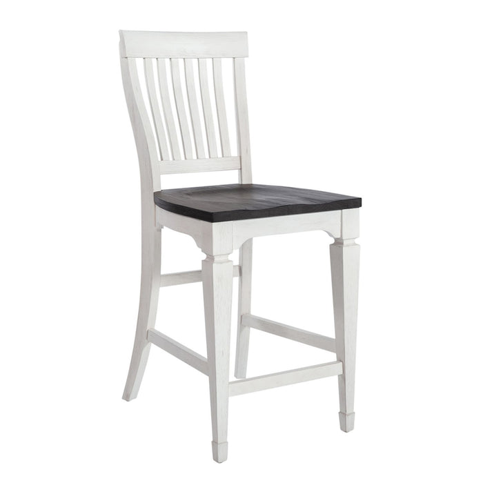 Allyson Park - 5 Piece Gathering Table Set - Wirebrushed White / Charcoal – 5 Piece Dining Room Sets by Liberty Furniture at Furniture Wholesale Plus , Nashville furniture store