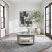 Heartland - Round Ceiling Tile Cocktail Table - Antique White / Tobacco Tops – Cocktail Tables by Liberty Furniture at Furniture Wholesale Plus , Nashville furniture store