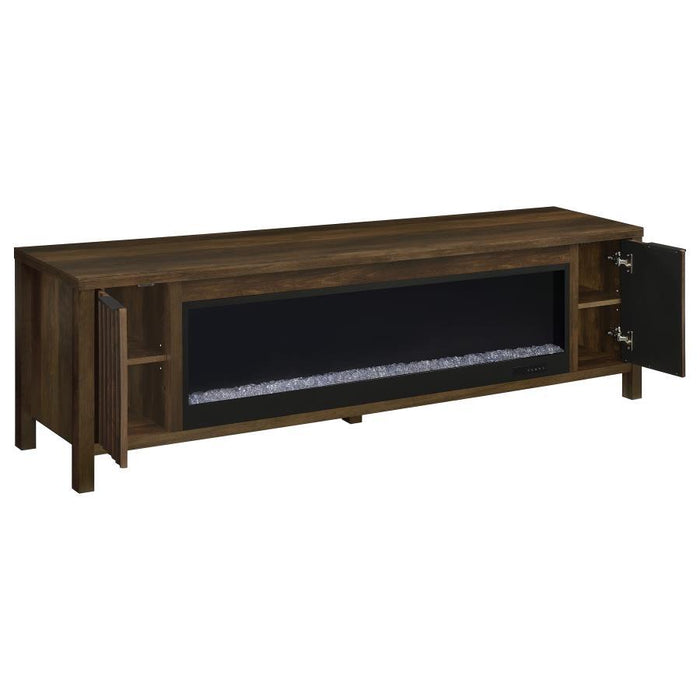 Carey - 79" TV Stand Fireplace Media Console - Dark Pine – Fireplace TV Stands by Coaster Fine Furniture at Furniture Wholesale Plus , Nashville furniture store