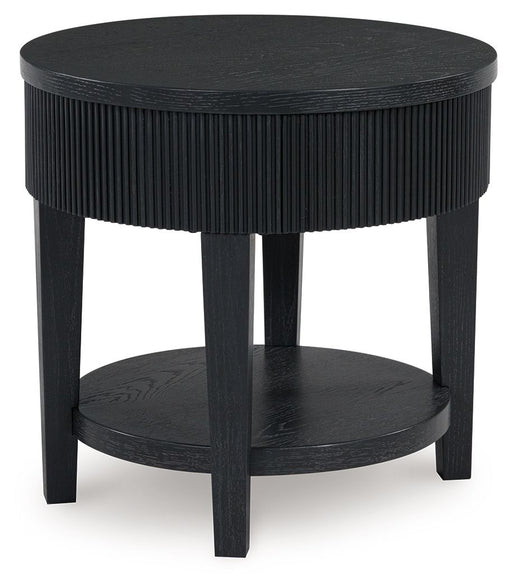 Marstream - Round End Table - Black – End Tables by Signature Design by Ashley® at Furniture Wholesale Plus , Nashville furniture store