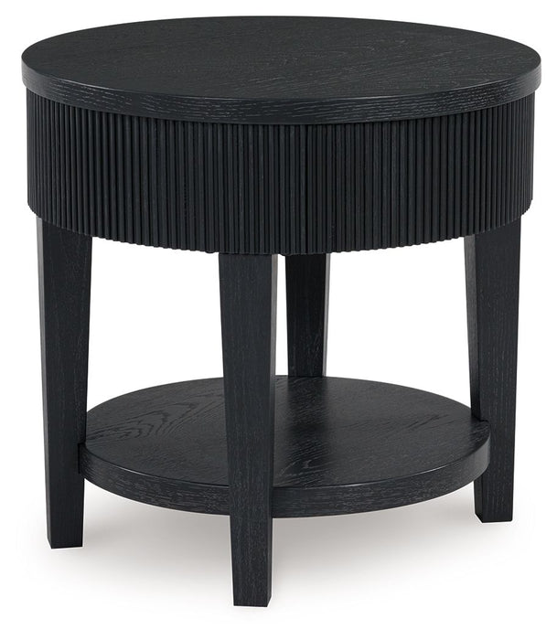 Marstream - Round End Table - Black – End Tables by Signature Design by Ashley® at Furniture Wholesale Plus , Nashville furniture store