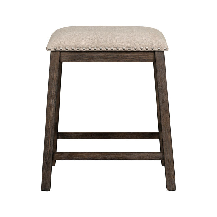 Harrison - Upholstered Console Stool - Espresso – Counter Height (24"-27") by Liberty Furniture at Furniture Wholesale Plus , Nashville furniture store