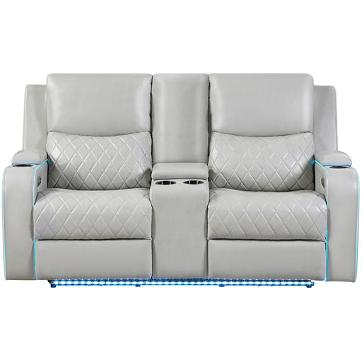 Luna - Power Console Loveseat – Reclining Loveseats by Steve Silver Furniture at Furniture Wholesale Plus , Nashville furniture store