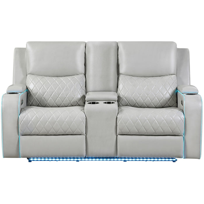 Luna - Power Console Loveseat – Reclining Loveseats by Steve Silver Furniture at Furniture Wholesale Plus , Nashville furniture store