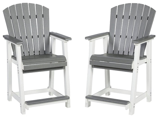 Transville - Gray / White - Barstool (Set of 2) - Premium Stool Sets from Signature Design by Ashley® - Just $1038! Shop now at Furniture Wholesale Plus  We are the best furniture store in Nashville, Hendersonville, Goodlettsville, Madison, Antioch, Mount Juliet, Lebanon, Gallatin, Springfield, Murfreesboro, Franklin, Brentwood