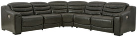 Center Line - Power Recliner Sectional – Reclining Sectionals by Signature Design by Ashley® at Furniture Wholesale Plus , Nashville furniture store
