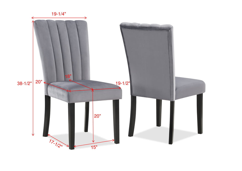 Pascal - Side Chair (Set of 2) - Gray – Chair Sets by Crown Mark at Furniture Wholesale Plus , Nashville furniture store