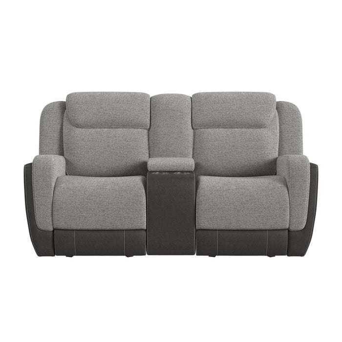 Hornet - Motion Glider Loveseat With Console – Reclining Loveseats by Elements International at Furniture Wholesale Plus , Nashville furniture store