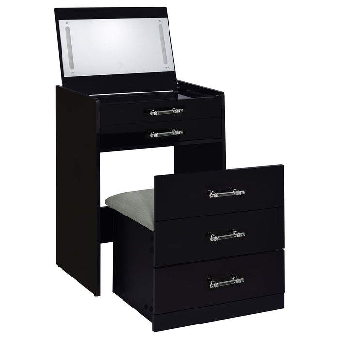 Danbury - 3-Drawer Makeup Vanity & Stool Set – Vanity Sets by Coaster Fine Furniture at Furniture Wholesale Plus , Nashville furniture store