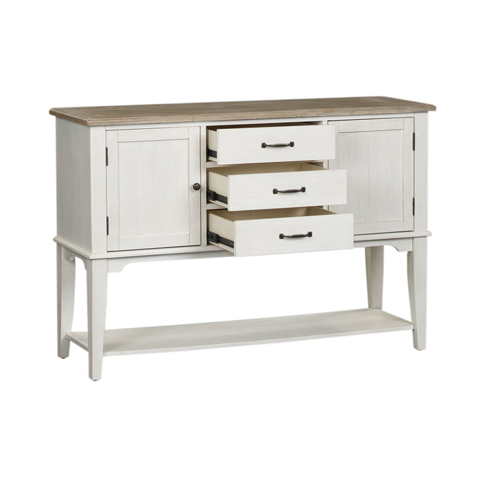 Summerville - Server - Soft White Wash / Wirebrushed Gray – Servers by Liberty Furniture at Furniture Wholesale Plus , Nashville furniture store