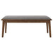 Alfredo - Upholstered Dining Bench - Gray And Natural Walnut - Premium Upholstered Benches from CoasterEveryday - Just $169! Shop now at Furniture Wholesale Plus  We are the best furniture store in Nashville, Hendersonville, Goodlettsville, Madison, Antioch, Mount Juliet, Lebanon, Gallatin, Springfield, Murfreesboro, Franklin, Brentwood