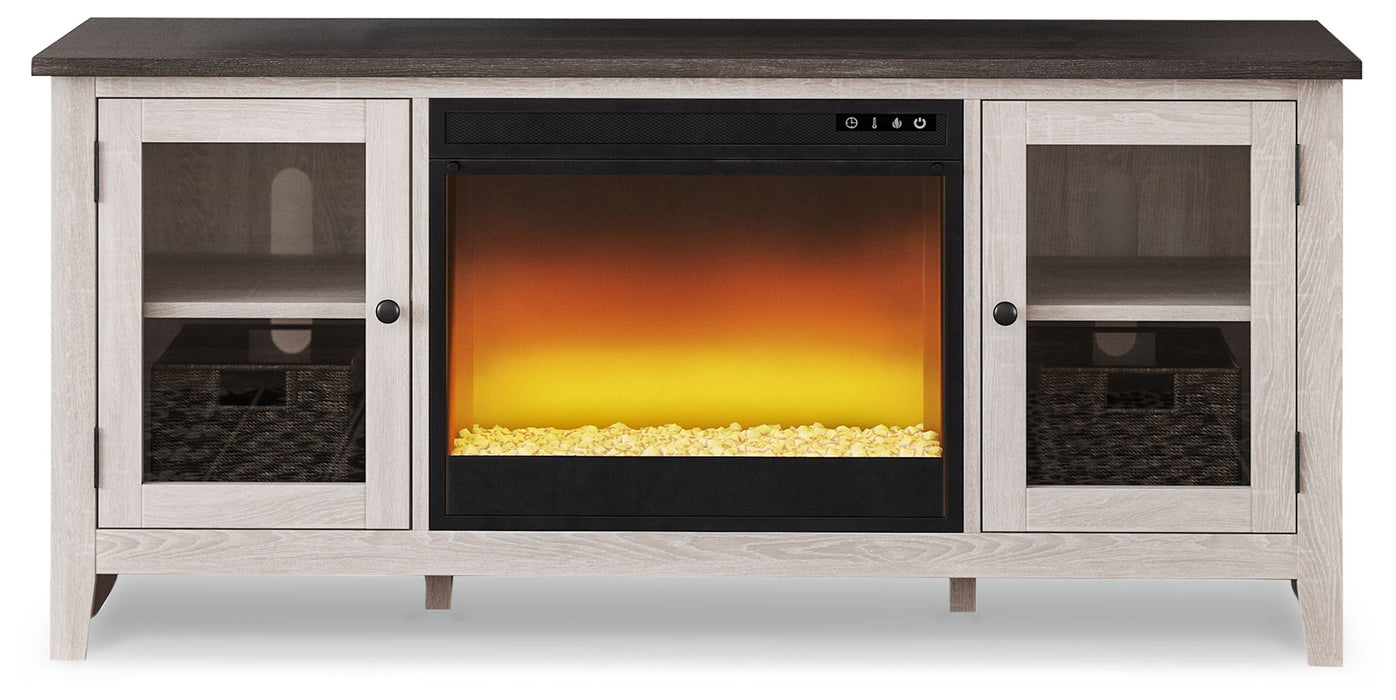 Dorrinson - TV Stand With Fireplace Insert – Fireplace TV Stands by Signature Design by Ashley® at Furniture Wholesale Plus , Nashville furniture store