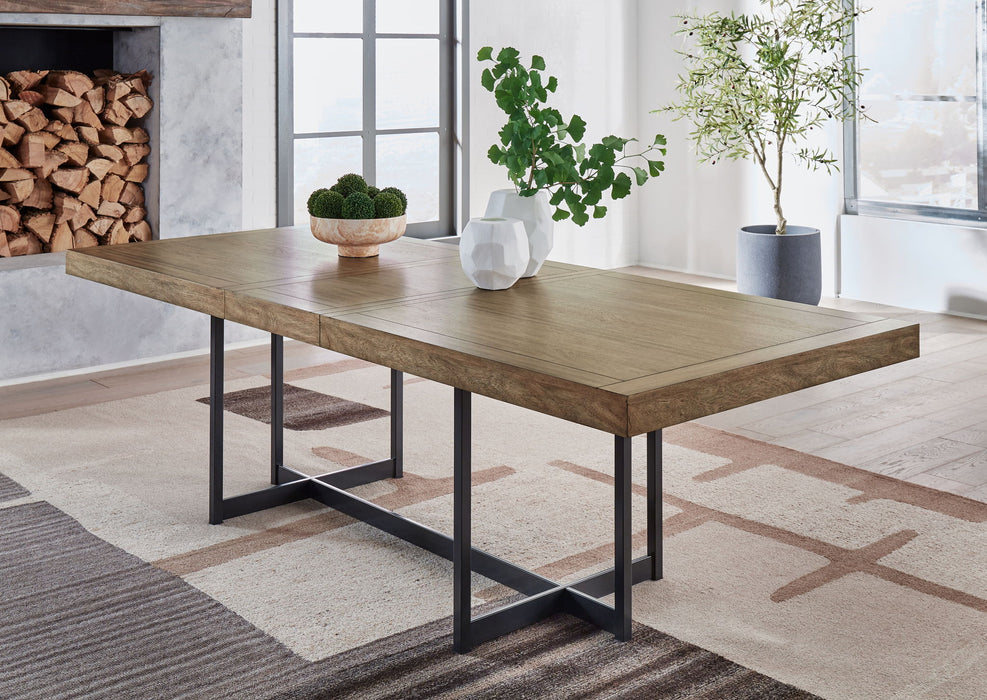 Tomtyn - Rectangular Dining Room Extension Table - Light Brown – Dining Tables with Extensions by Signature Design by Ashley® at Furniture Wholesale Plus , Nashville furniture store