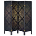 Haidera - 4-Panel Room Divider Folding Screen - Black Damask - Premium Room Dividers from CoasterEveryday - Just $189! Shop now at Furniture Wholesale Plus  We are the best furniture store in Nashville, Hendersonville, Goodlettsville, Madison, Antioch, Mount Juliet, Lebanon, Gallatin, Springfield, Murfreesboro, Franklin, Brentwood