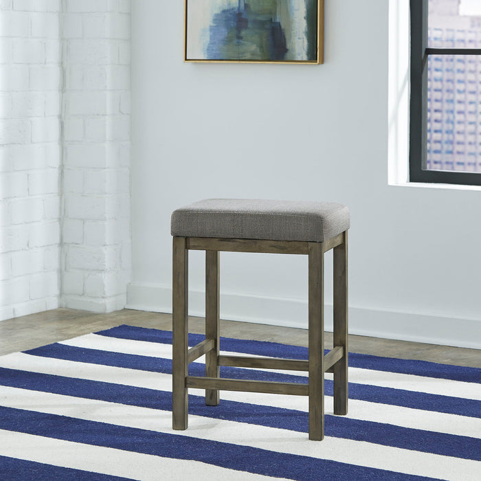 Hayden Way - Upholstered Console Stool - Gray – Counter Height (24"-27") by Liberty Furniture at Furniture Wholesale Plus , Nashville furniture store