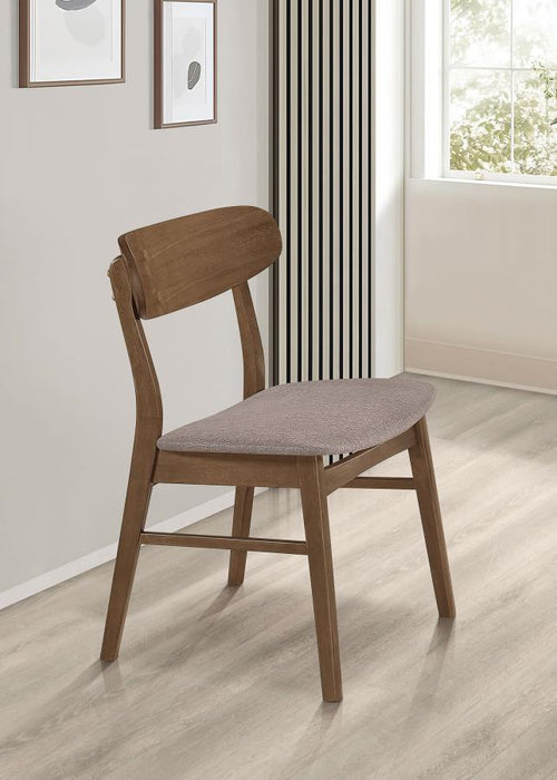 Dortch - Dining Side Chair (Set of 2) - Walnut And Brown – Chair Sets by Coaster Fine Furniture at Furniture Wholesale Plus , Nashville furniture store