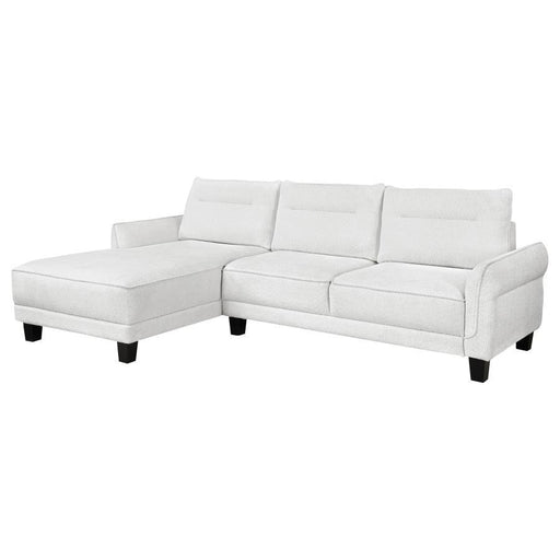 Caspian - Upholstered Curved Arm Chaise Sectional Sofa - Premium Stationary Sectionals from Coaster Fine Furniture - Just $1029! Shop now at Furniture Wholesale Plus  We are the best furniture store in Nashville, Hendersonville, Goodlettsville, Madison, Antioch, Mount Juliet, Lebanon, Gallatin, Springfield, Murfreesboro, Franklin, Brentwood