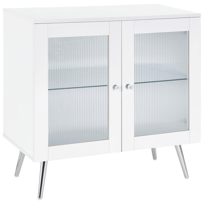 Nieta - 2 Door Engineered Wood Accent Cabinet - White High Gloss – Accent Cabinets by Coaster Fine Furniture at Furniture Wholesale Plus , Nashville furniture store