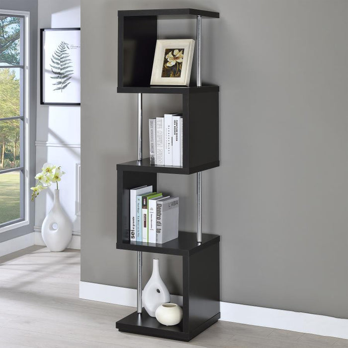 Baxter - 4-shelf Bookcase - Premium Standard Bookcases from CoasterEveryday - Just $169! Shop now at Furniture Wholesale Plus  We are the best furniture store in Nashville, Hendersonville, Goodlettsville, Madison, Antioch, Mount Juliet, Lebanon, Gallatin, Springfield, Murfreesboro, Franklin, Brentwood
