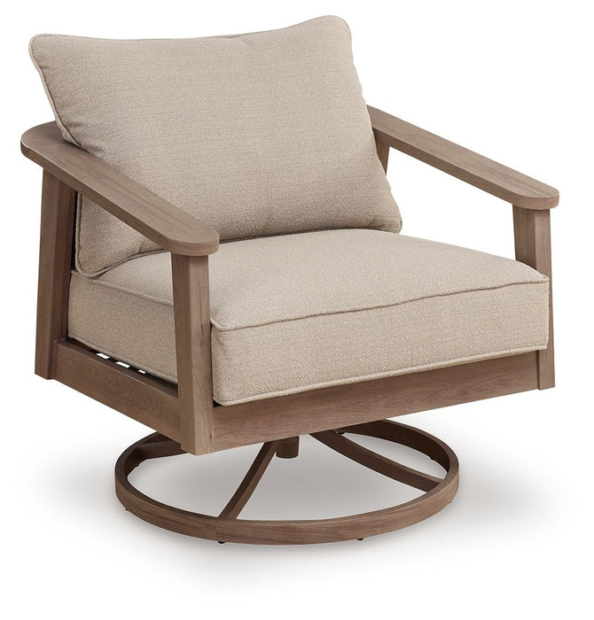 Harmony Headlands - Swivel Lounge With Cushion - Natural / Gray – Swivel Chairs by Signature Design by Ashley® at Furniture Wholesale Plus , Nashville furniture store