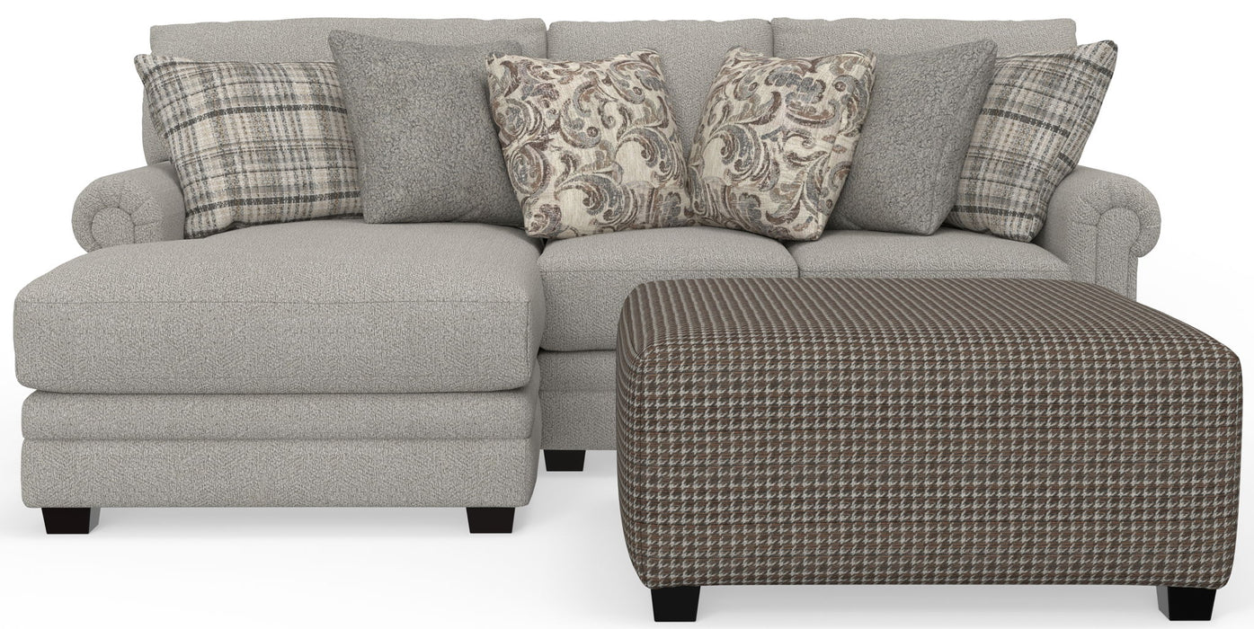 Livingston - Sectional With Comfort Coil Seating, 40" Cocktail Ottoman And Accent Pillows Included – 2 Piece Living Room Sets by Jackson at Furniture Wholesale Plus , Nashville furniture store