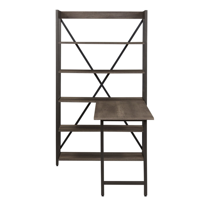 Tanners Creek - 2 Piece Home Office Set (Desk And Bookcase) - Graystone – 2 Piece Home Office Sets by Liberty Furniture at Furniture Wholesale Plus , Nashville furniture store