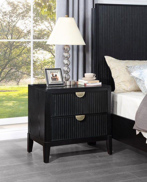 Brookmead - 2-Drawer Nightstand - Black – Accent Nightstands by Coaster Fine Furniture at Furniture Wholesale Plus , Nashville furniture store