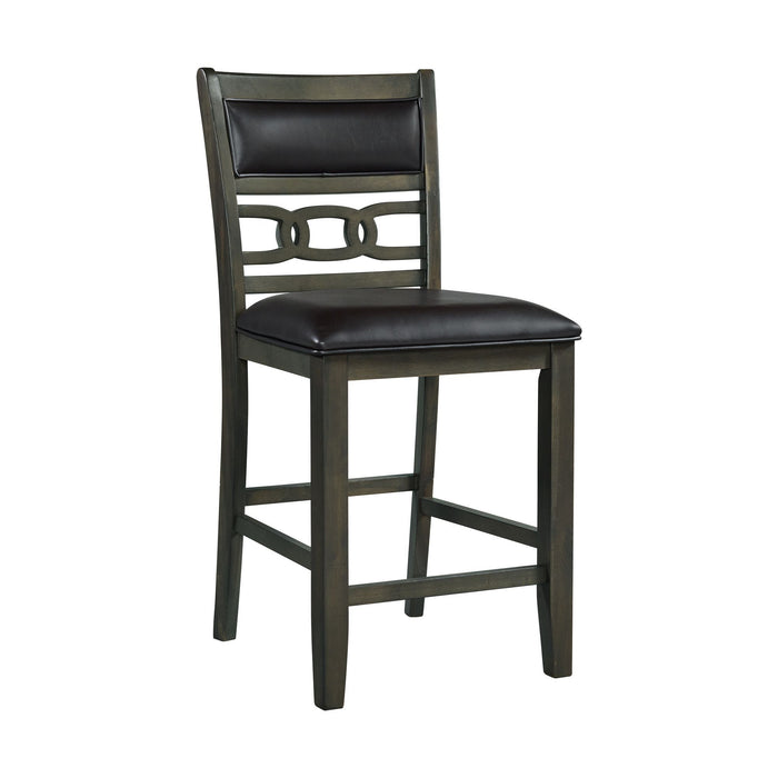 Amherst - Counter Side Chair With PU Cushion (Set of 2) - Gray Finish – Chair Sets by Elements International at Furniture Wholesale Plus , Nashville furniture store
