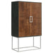 Borman - 2 Door Home Bar Cabinet Wine Storage - Walnut And Black – Wine Cabinets by Coaster Fine Furniture at Furniture Wholesale Plus , Nashville furniture store