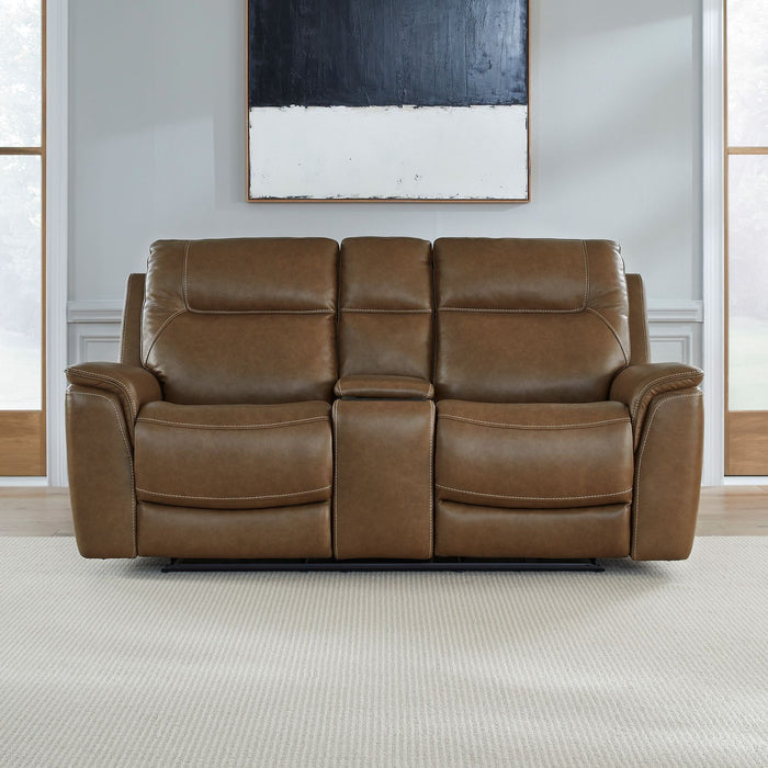 Collins - Loveseat With Console P3 & ZG - York Chestnut – Reclining Loveseats by Liberty Furniture at Furniture Wholesale Plus , Nashville furniture store
