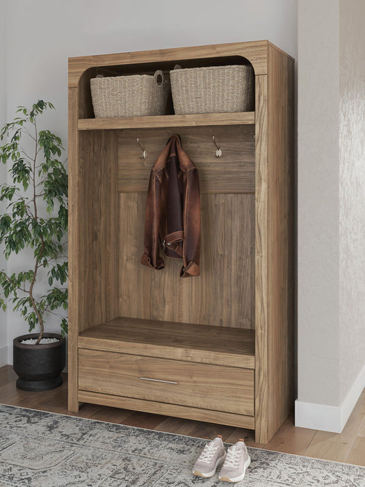 Dovander - Hall Tree With Storage Bench - Brown – Hall Trees by Signature Design by Ashley® at Furniture Wholesale Plus , Nashville furniture store